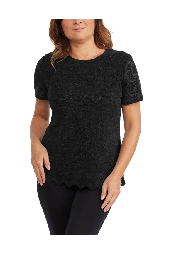 Women's Lacy Keyhole Top, Large