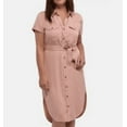 thumbnail image 1 of Teddi Rose Women's Tencel Shirt Dress Terracotta Small, 1 of 2