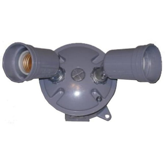 Teddico 2HRBK Lamp Kit with 4 in. Round Box - Gray