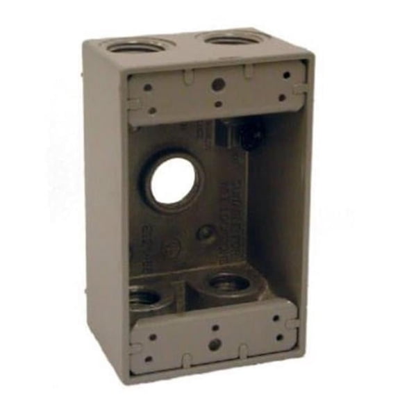 Teddico B522V Box Outlet 5-Hole - 0.5 in.