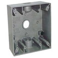 thumbnail image 1 of Orbit 2B50 2B50-3 Weatherproof Box, 4-9/16 in W, 2 in D, 4-1/2 in H, 2 -Knockout, Screw Mounting, NEMA 3R, Gray, 1 of 2
