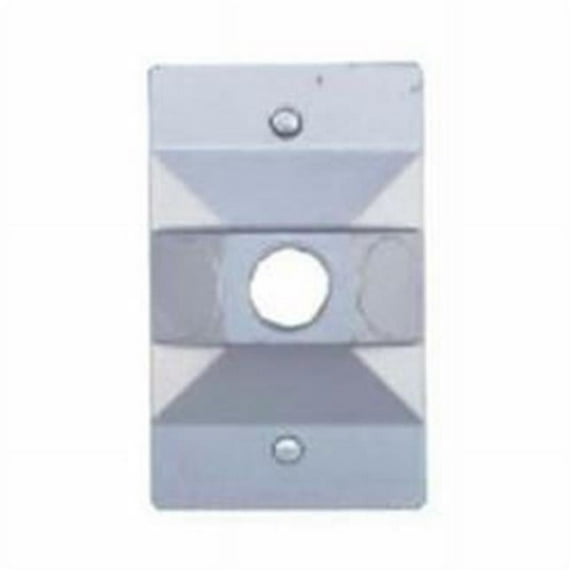 Teddico/Bwf Cover 1G Rect 1Hole W/Prf RC-1V - Gray