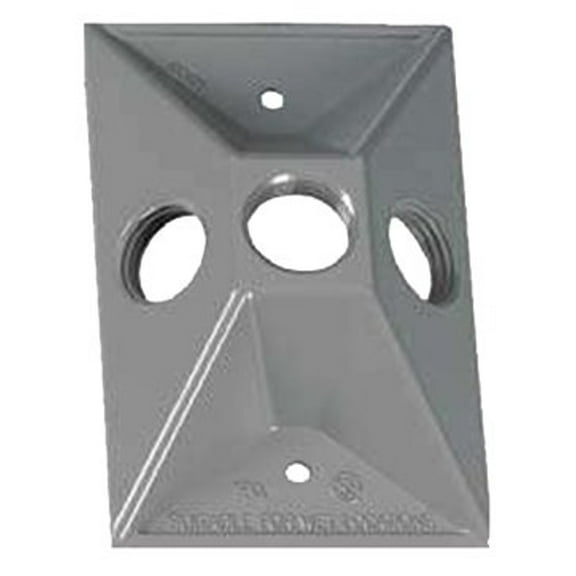COVER 1G RECT 3HOLE W/PRF