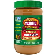 Teddie All Natural Smooth Unsalted Peanut Butter, 36 oz