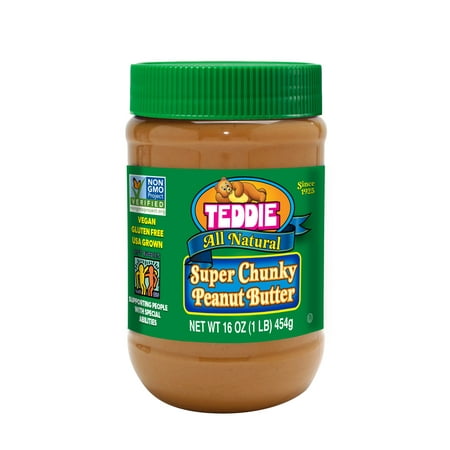 Teddie All Natural Super Chunky Peanut Butter, 16 oz