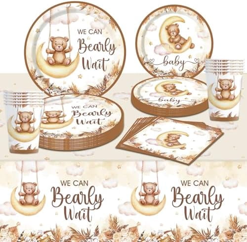 Teddy Bear Baby Shower Decorations - 97 Pcs We Can Bearly Wait ...
