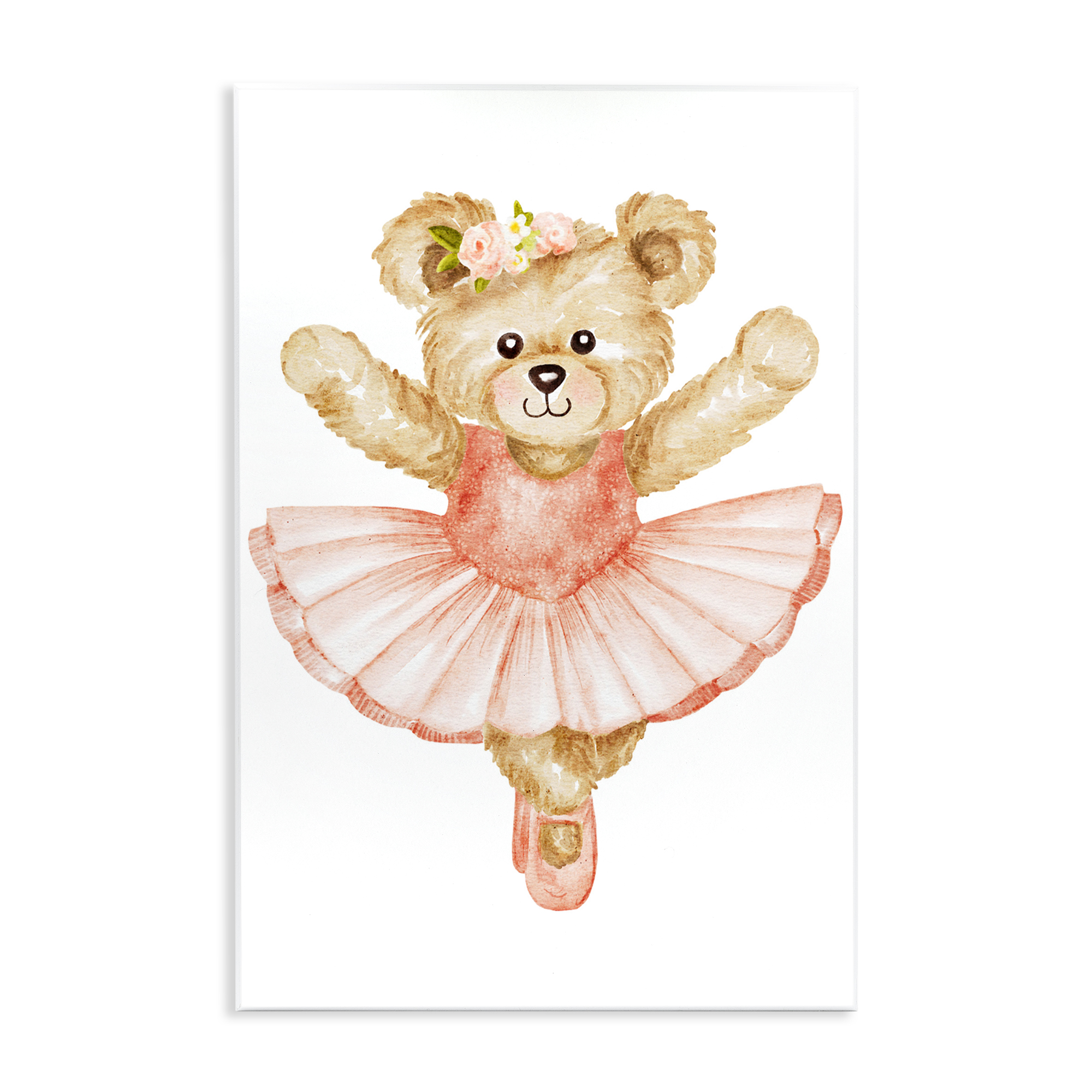 Teddy Bear Ballet Tutu Wall Plaque Art, design by Amy Hall