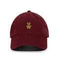 thumbnail image 1 of Teddy Bear Baseball Cap Embroidered Cotton Adjustable Dad Hat Burgundy, 1 of 1