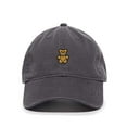 thumbnail image 1 of Teddy Bear Baseball Cap Embroidered Cotton Adjustable Dad Hat Charcoal, 1 of 1