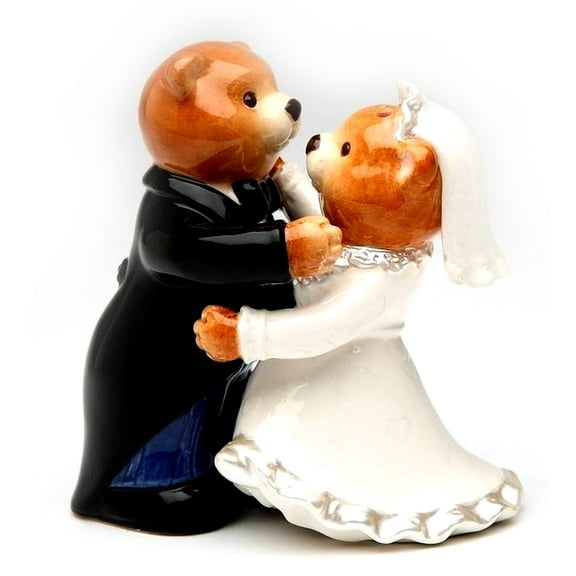 Teddy Bear Bride & Groom  Salt & Pepper Shaker