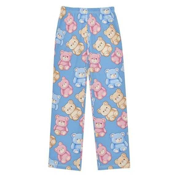 Teddy Bear Christmas Pajama Pants Soft and Lightweight Elastic Waistband Christmas Pajama Pants