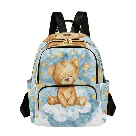 Teddy Bear Clouds Travel Laptop Backpack Casual Daypack Lightweight Bookbag Compartment for Business