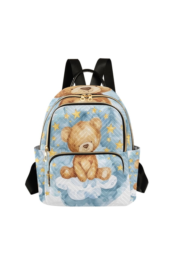 Teddy Bear Clouds Travel Laptop Backpack Casual Daypack Lightweight Bookbag Compartment for Business