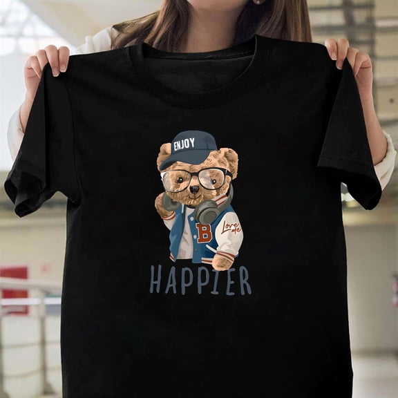 Teddy Bear Cute Cuddly Toy Stuffed Animal Plushie Unisex T-Shirt, Lover Gift V51059, Up to Size 5XL