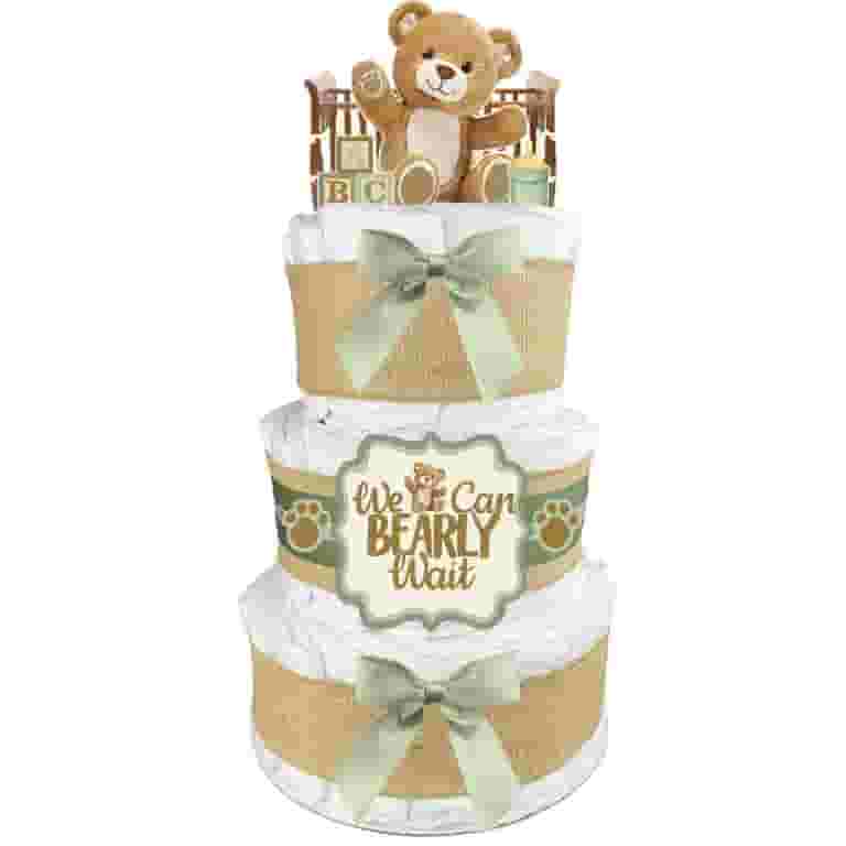 Teddy Bear Diaper Cake