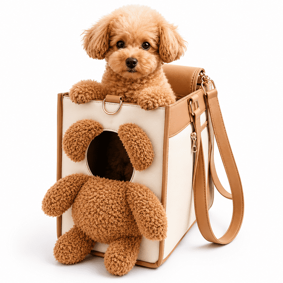 Teddy Bear Dog Carrier Bag, Dog Purse Carrier for Small Dogs, Pet Tote Bag