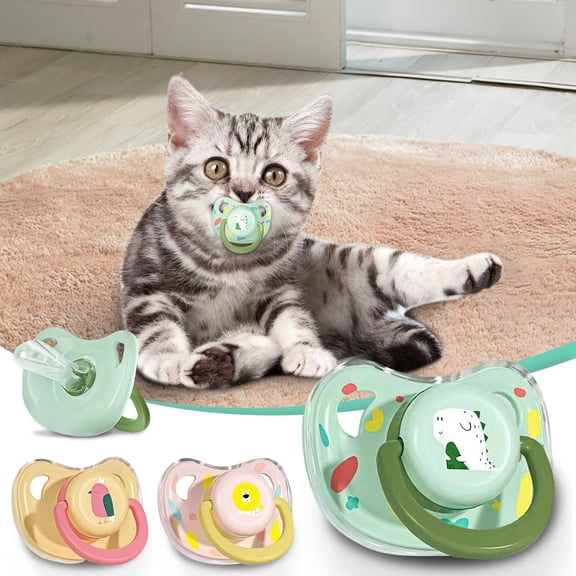 Teddy Bear Dog Pacifier, Puppy Soothing Teething Toy For Weaning Small Breed Puppies 0-6 Months, Green