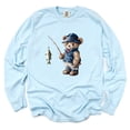 thumbnail image 1 of Teddy Bear Fisherman - Womens Garment Dyed Long Sleeve, 1 of 13