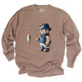 thumbnail image 1 of Teddy Bear Fisherman - Womens Garment Dyed Long Sleeve, 1 of 13