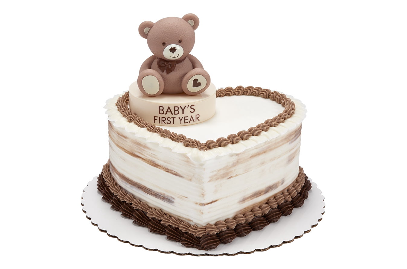 Teddy Bear Heart Cake