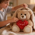 thumbnail image 1 of Teddy Bear with Heart,Valentine Plush Toy,Plush Teddy Bear with Red Heart I Love You 12” Cute Small Teddy Bear Soft Stuffed Animal Plush Doll for Valentines Wedding Anniversary Gif(B), 1 of 5