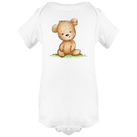 Teddy Bear On Meadow Bodysuit Infant -Image by Shutterstock,  6 Months