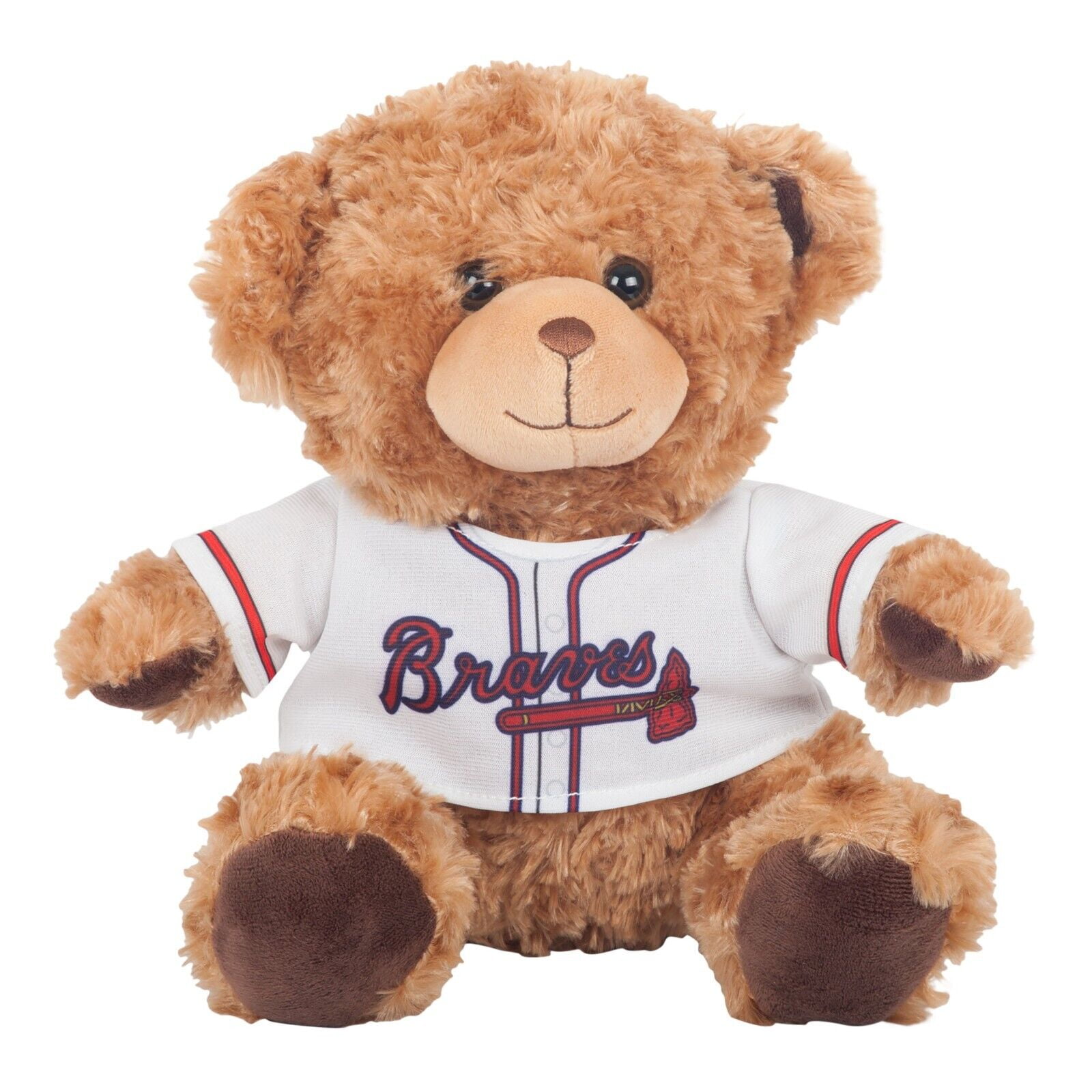 Teddy Bear Plush 7 inches with white Atlanta baseball jersey