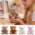 thumbnail image 1 of Teddy Bear Plush Desk Ornament, 6 In Soft Stuffed Doll For Bedroom Office Car Decor, Gray, 1 of 8