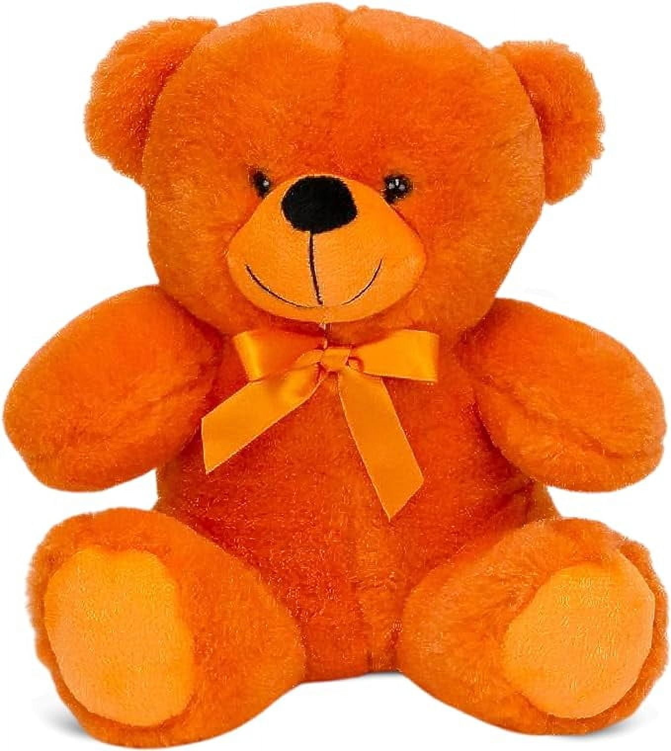 Teddy Bear Plush Stuffed Animal – 22.86 CM, Orange Dark Brown