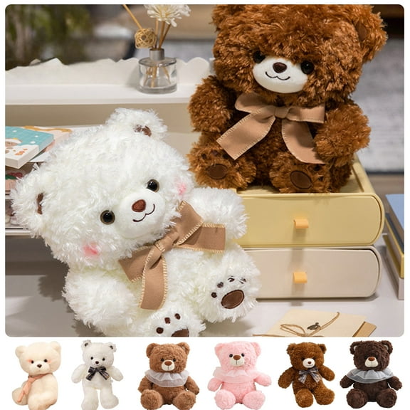 Teddy Bear Plush Toys - Extra Soft Stuffed Animals Toys for Kids, Cute Stuffed Animal Toys Gift for Birthday Holiday Party Christmas Decorations, 4x10 inch Stuffed Animals for Girls & Boys