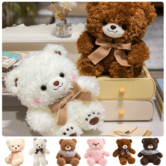 Teddy Bear Plush Toys - Extra Soft Stuffed Animals Toys for Kids, Cute Stuffed Animal Toys Gift for Birthday Holiday Party Christmas Decorations, 6x11 inch Stuffed Animals for Girls & Boys