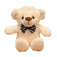 thumbnail image 1 of Teddy Bear Plush with Blue Bow Tie, White Polyester Stuffed Animal Doll, Cute Soft Toy for Decoration, Gift, Home, Shelf, or Desk Display, 1 of 6