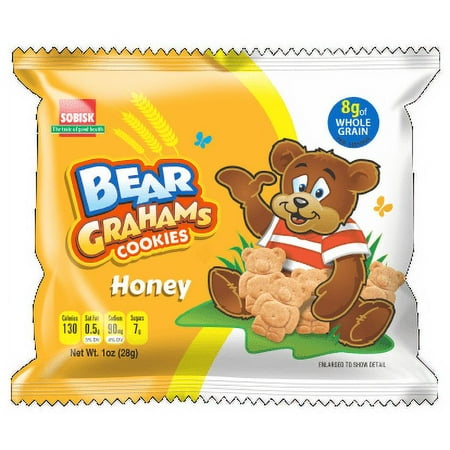 Teddy Bear Shaped Grahams Cookies Honey 10 Pack