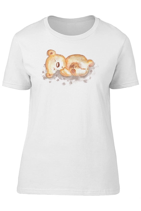 Teddy Bear Sleeping Sketch T-Shirt Women -Image by Shutterstock, Female Small