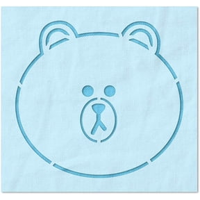 Teddy Bear Stencil - Reusable Mylar DIY Painting Template, 6x5.63 in