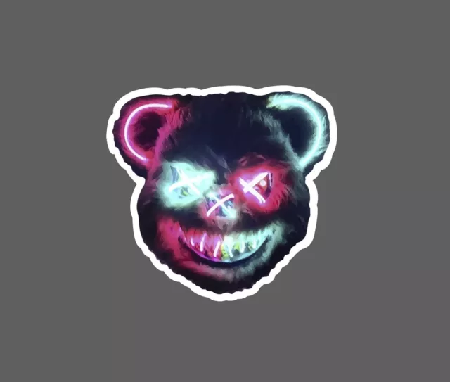Teddy Bear Sticker Horror Neon Waterproof Sticker Phone Decal Water ...