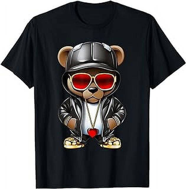 Teddy Bear Street Rap Hip Hop Drip Swag Urban Dope Rap Lover T-Shirt ...