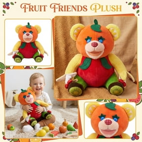 Teddy Bear Stuffed Animal, 18 in Plush, Whimsical Home Decor, Stuffed Animals for Student, Kids Birthday Gift, Valentine's Day Gift for Student, Multi-Color, 1 Pc