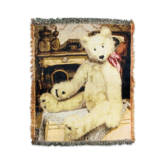 Teddy Bear Tapestry Throw 46"