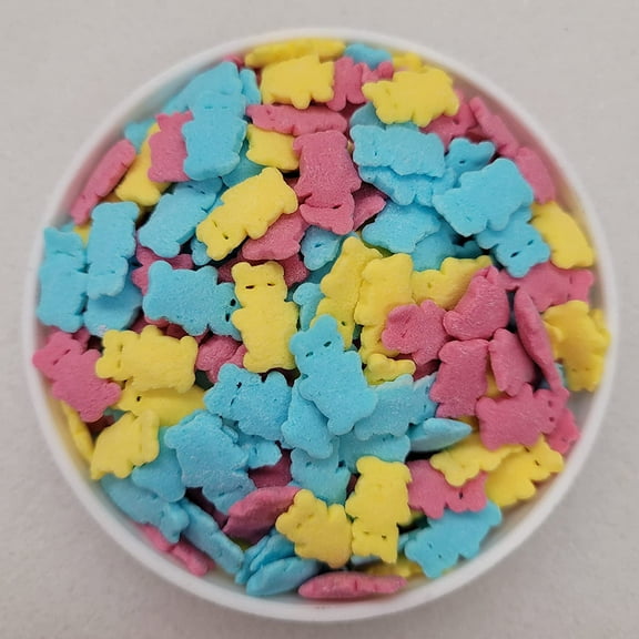 Teddy Bear Thin Quins Confetti Sprinkles, Cake, Cookie, Donut, Baby Shower 4 oz