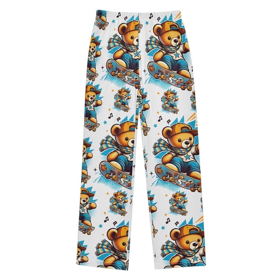 Teddy Bear Vector Christmas Pajama Pants Soft and Lightweight Elastic Waistband Christmas Pajama Pants