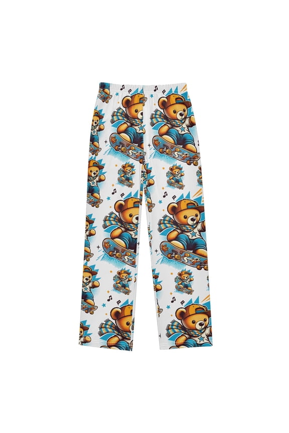 Teddy Bear Vector Christmas Pajama Pants Soft and Lightweight Elastic Waistband Christmas Pajama Pants