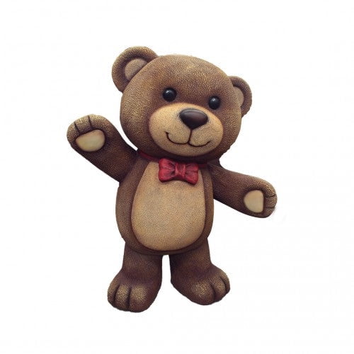 Teddy Bear Waving Over Sized Statue