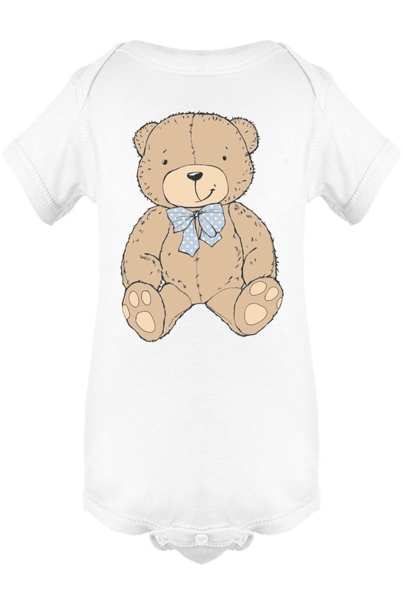 Teddy Bear With Blue Bowtie Bodysuit Infant -Image by Shutterstock, Newborn