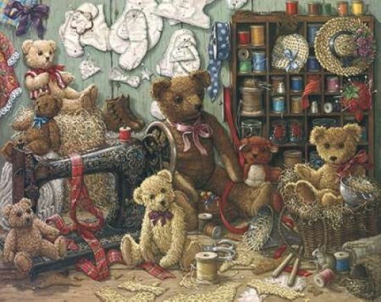 Teddy Bear Workshoppe Canvas Art - Janet Kruskamp (20 x 24)
