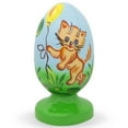 thumbnail image 1 of Teddy Bear and Cat Party Celebrating Wooden Figurine, 1 of 4