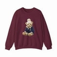 thumbnail image 1 of Teddy Bear in Knit Hat Crewneck Sweatshirt | Cozy Bear Design, 1 of 5