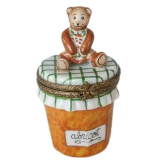 Teddy Bear Porcelain Treasure for Collectors Limoges Box Porcelain Figurine