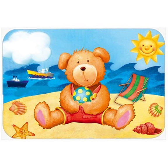 Teddy Bear on the Beach Glass Cutting Board - Large