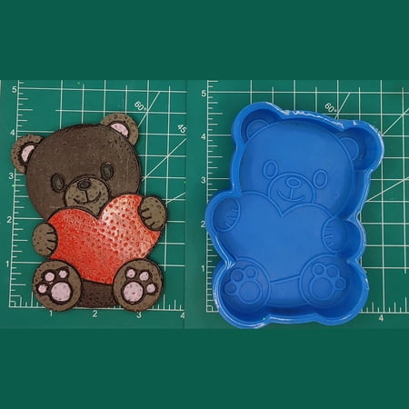 Teddy Bear with Heart Silicone Freshie Mold